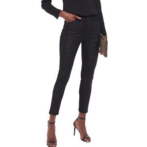 Brand New Alice+Olivia Black Sequin Skinny Jeans
